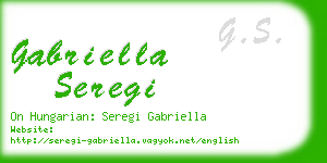 gabriella seregi business card